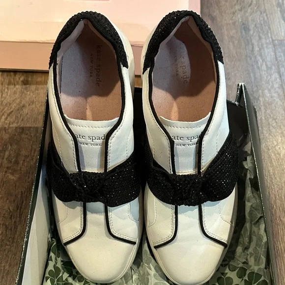 Kate Spade White and Black Sneakers - Picture 2 of 9